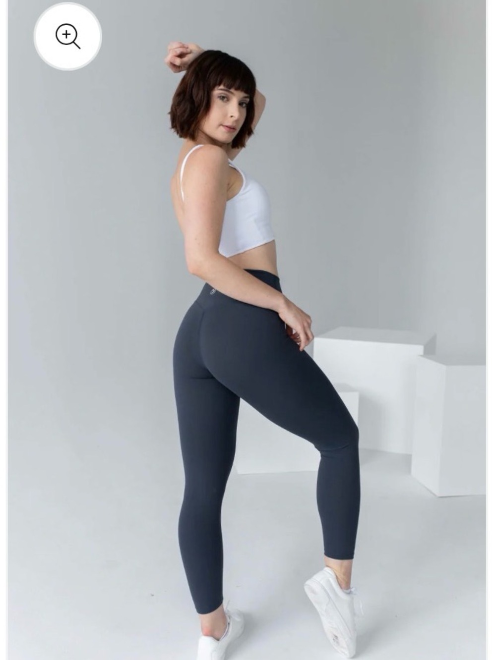 Savvi Sskin High-Waist Charcoal Leggings - M
